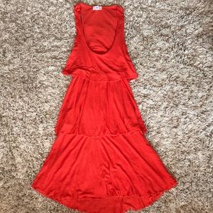 Orange ruffle dress